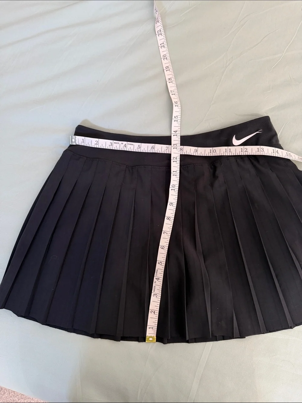 Nike Black Pleated Athletic Skirt with White Swoosh
